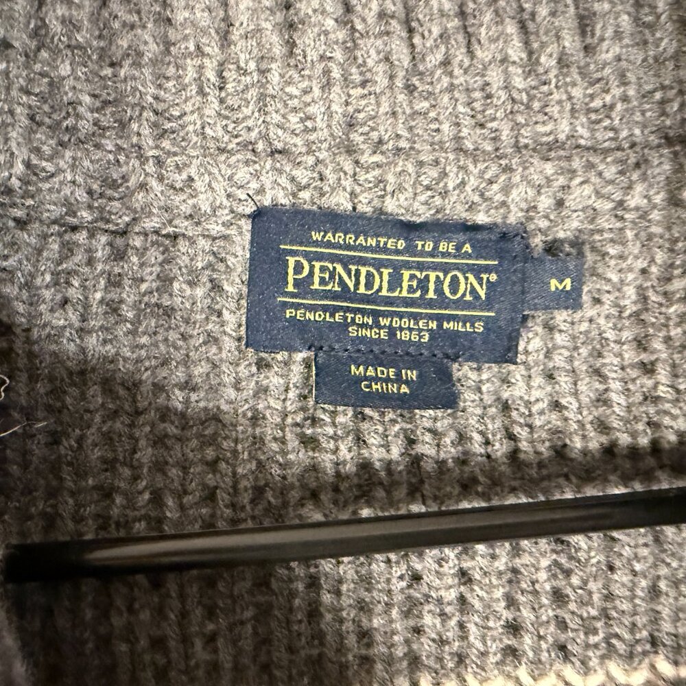 Pendleton WOMEN'S WESTERLEY CARDIGAN Grey and Black Size Medium Womens - Picture 2 of 9